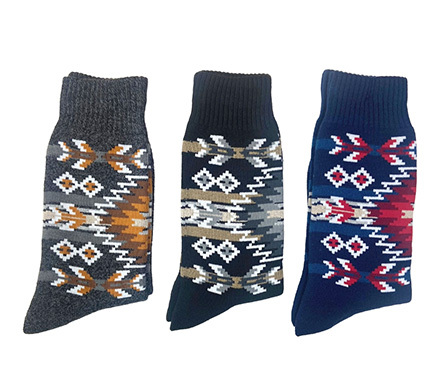 メンズあたたかクルー丈ソックス